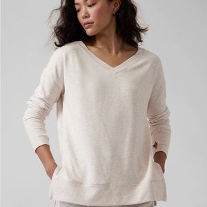 Athleta Coaster Luxe V-Neck Sweatshirt